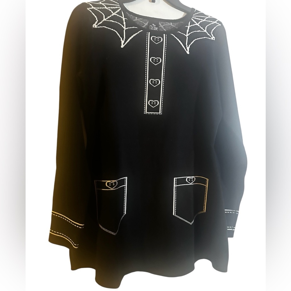 The Grave Girls spiderweb sweater dress
